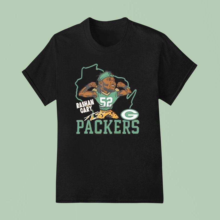 Rashan Gary Green Bay Packers Football Signature T Shirt