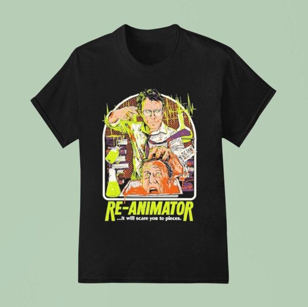 Re Animator Talking Head It Will Scare You To Pieces T Shirt