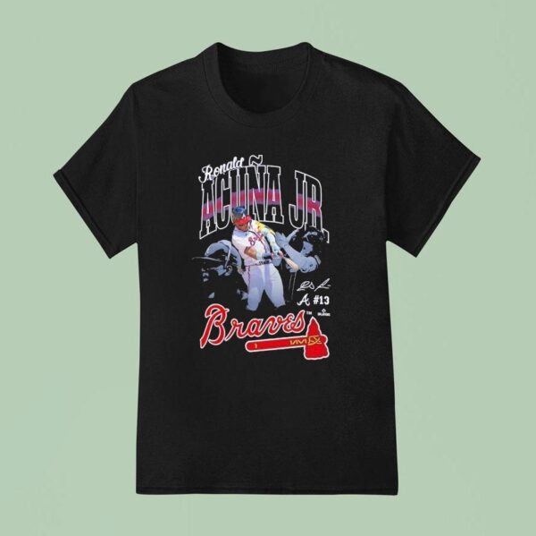 Ronald Acua Jr Atlanta Braves Player Graphic Signature T Shirt