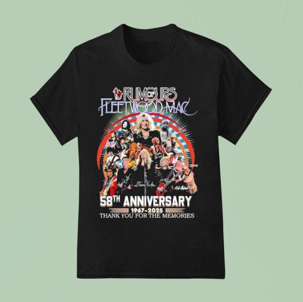 Rumours Of Fleetwood Mac Th Anniversary Thank You For The Memories Signatures T Shirt