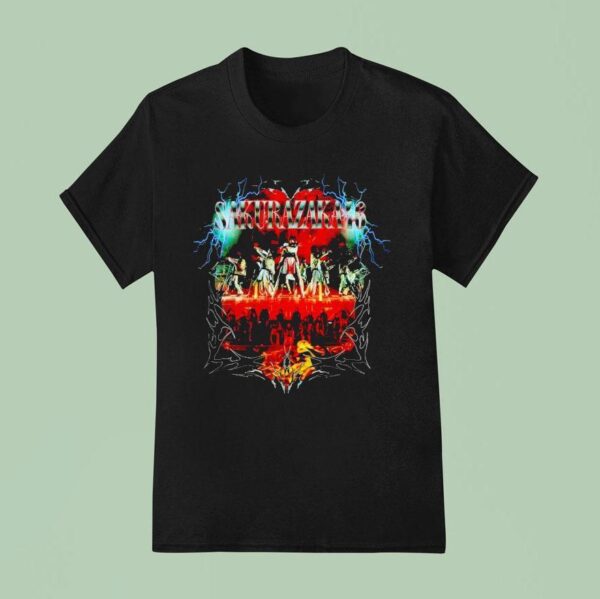 Sakurazaka Band Lightning Retro T Shirt