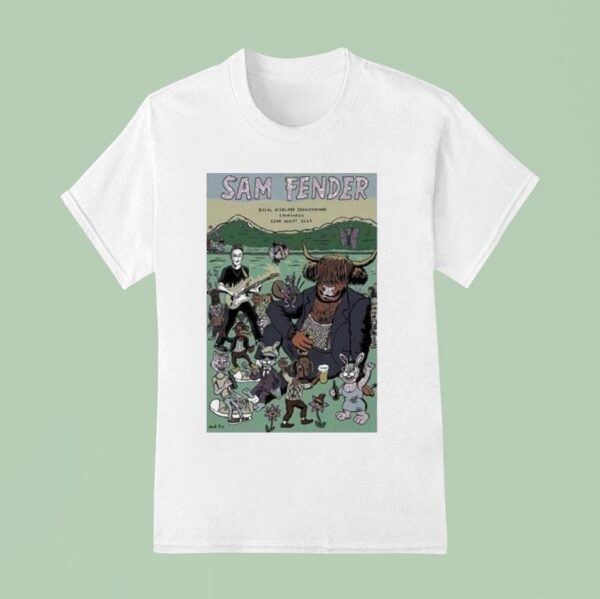 Sam Fender Edinburgh August Royal Highland Centre Showground Buffalo Bison Guitar T Shirt