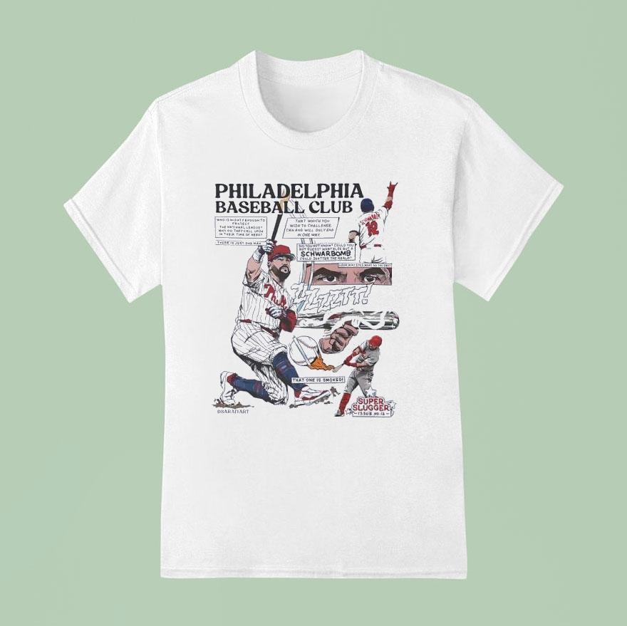Schwarbomb Philadelphia Phillies Baseball Club Comic T Shirt