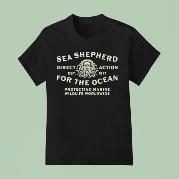Sea Shepherd For The Ocean Protecting Marine Wildlife Worldwide Direct Action Poseidon Est T Shirt