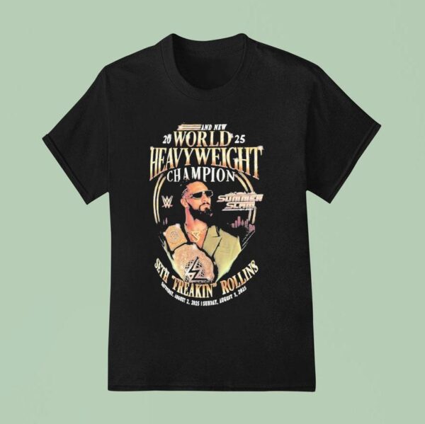 Seth Rollins And New World Heavyweight Champion Summer Slam T Shirt