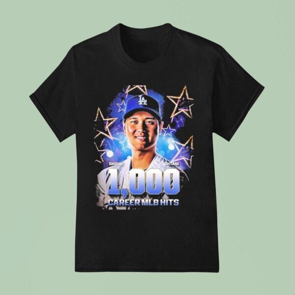Shohei Ohtani From Los Angeles Dodgers Achieved Career Mlb Hits T Shirt