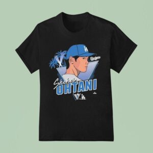 Shohei Ohtani Los Angeles Dodgers Profile Player Caricature T Shirt