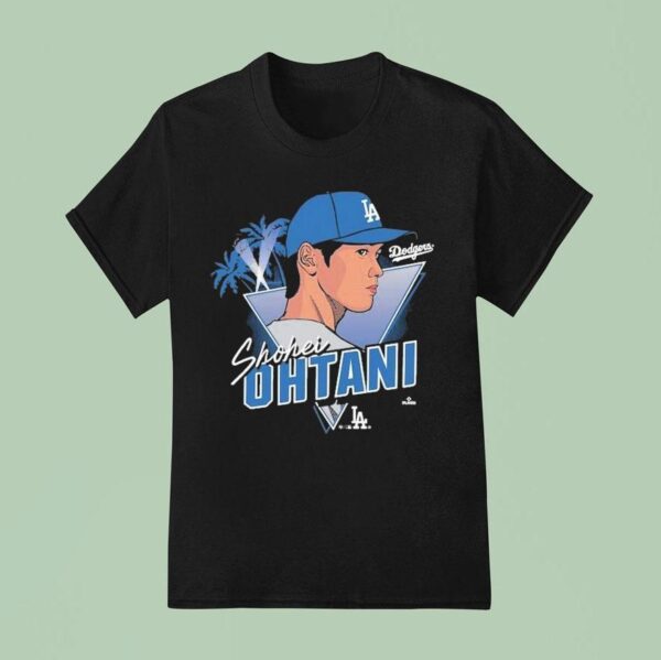 Shohei Ohtani Los Angeles Dodgers Profile Player Caricature T Shirt
