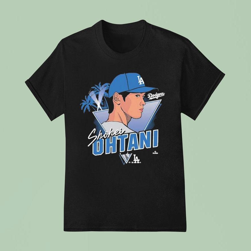 Shohei Ohtani Los Angeles Dodgers Profile Player Caricature T Shirt