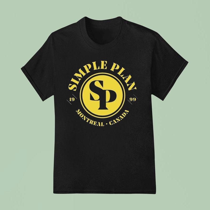 Simple Plan Montreal Canada Circle Logo T Shirt