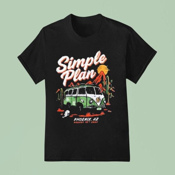 Simple Plan Phoenix Az Tour T Shirt