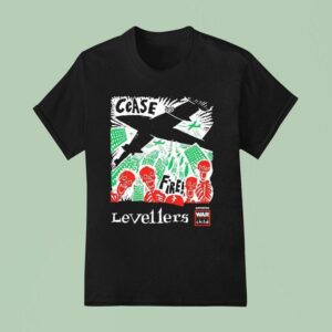 Skeleton Cease Fire Levellers Band T Shirt