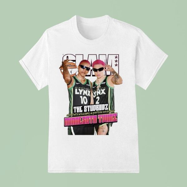Slam Courtney Williams And Natisha Hiedeman The Studbudz Minnesota Lynx T Shirt