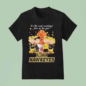 Snoopy And Friends The Peanuts Iowa Hawkeyes It S The Most Wonderful Time Of The Year T Shirt