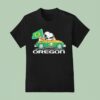 Snoopy And Woodstock Driving Car Fan Oregon Ducks T Shirt