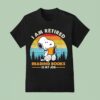 Snoopy I Am Retired Reading Books Is My Job T Shirt