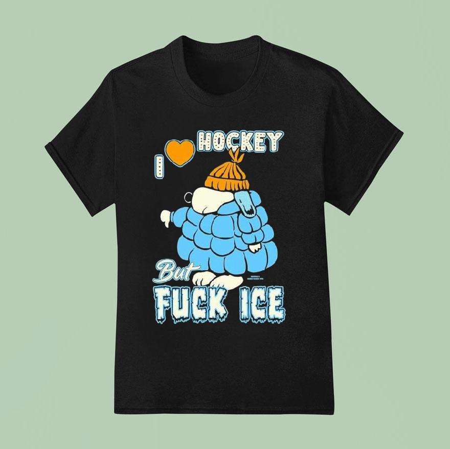 Snoopy I Love Hockey But Fuck Ice T Shirt
