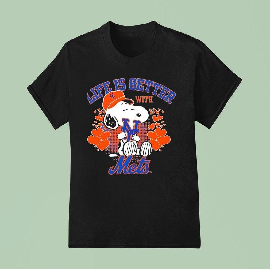 Snoopy Life Is Better With New York Mets T Shirt