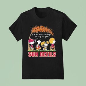 Snoopy The Peanuts Arizona State Sun Devils It S The Most Wonderful Time Of The Year T Shirt