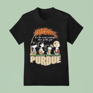 Snoopy The Peanuts Purdue Boilermakers It S The Most Wonderful Time Of The Year T Shirt