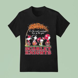 Snoopy The Peanuts Rutgers Scarlet Knights It S The Most Wonderful Time Of The Year T Shirt