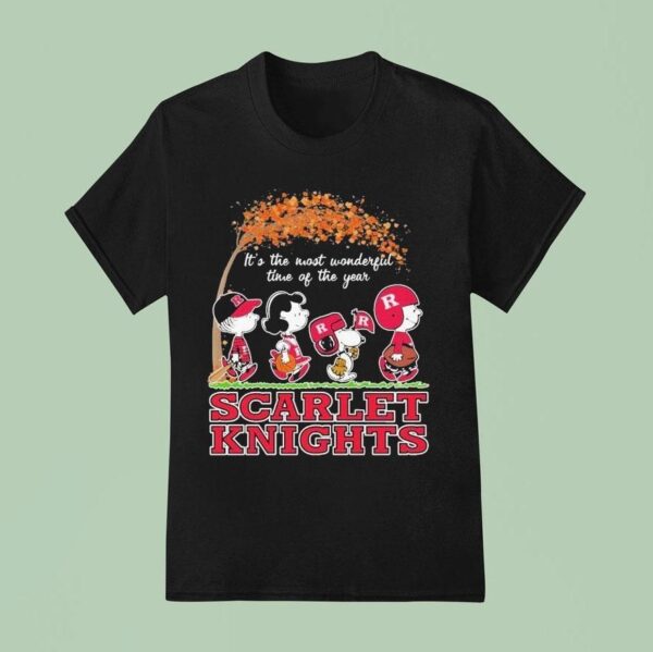 Snoopy The Peanuts Rutgers Scarlet Knights It S The Most Wonderful Time Of The Year T Shirt