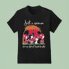 Snoopy The Peanuts Scarlet Knights Just A Woman Who Loves Fall And Scarlet Knights T Shirt