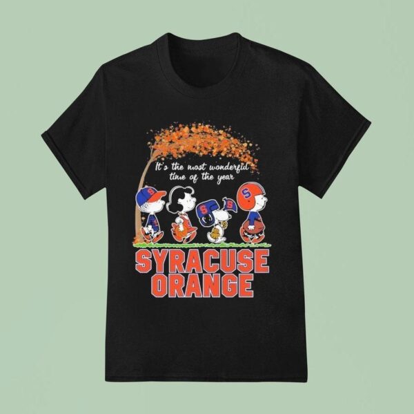 Snoopy The Peanuts Syracuse Orange It S The Most Wonderful Time Of The Year T Shirt