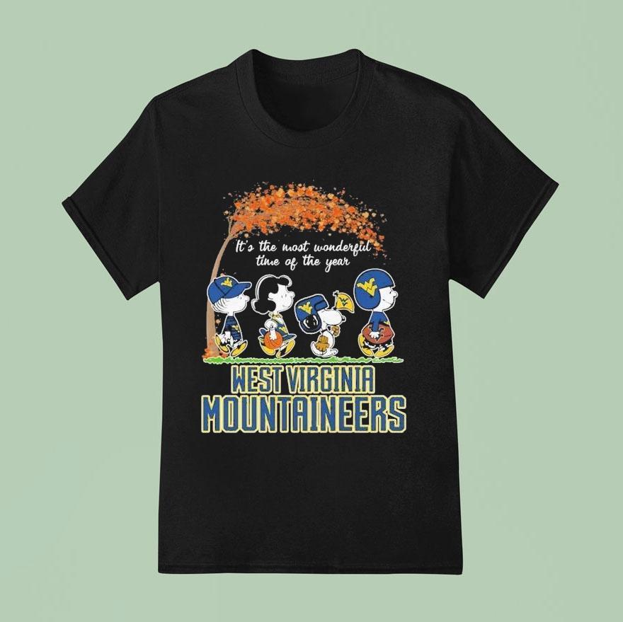 Snoopy The Peanuts X Michigan Wolverines It S The Most Wonderful Time Of The Year T Shirt