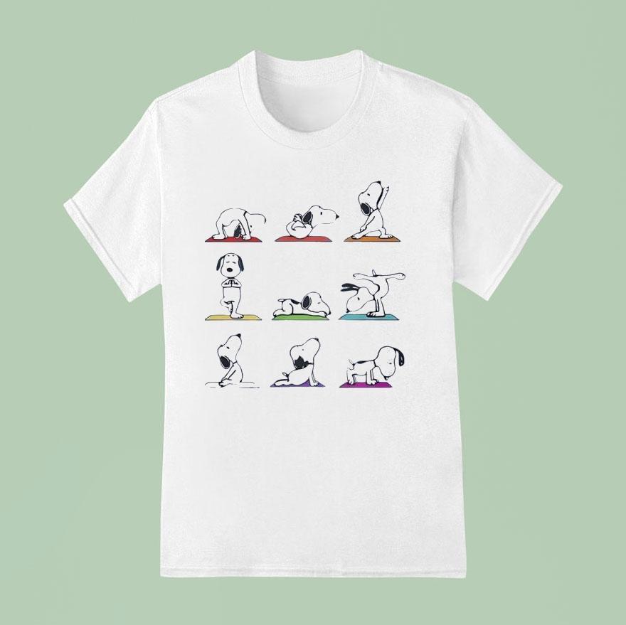 Snoopy Yoga Cartoon T Shirt