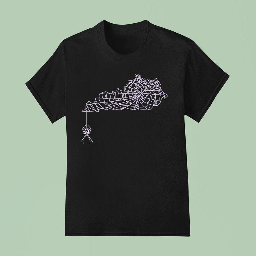 Spider Web Kentucky Shape T Shirt