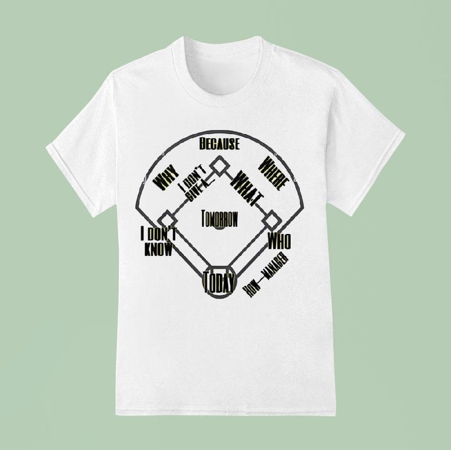 Stadium Why Because Where Who Today Tomorrow I Don T Know I Don T Give A How Manager T Shirt