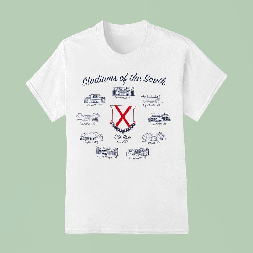 Stadiums Of The South Old Row Est T Shirt