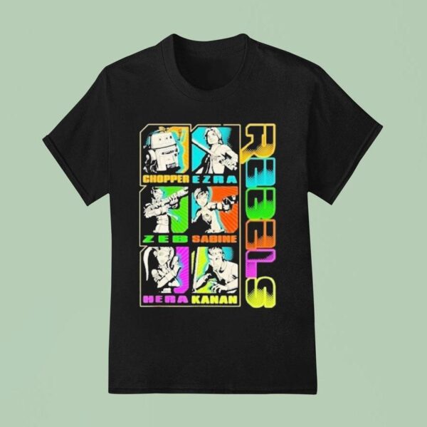 Star Wars Rebels Stacked Character Panels Mashup T Shirt