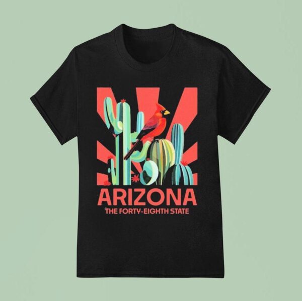 State Forty Eight Arizona Desert Cardinal T Shirt
