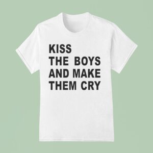 Sydney Sweeney Wearing Kiss The Boys And Make Them Cry T Shirt
