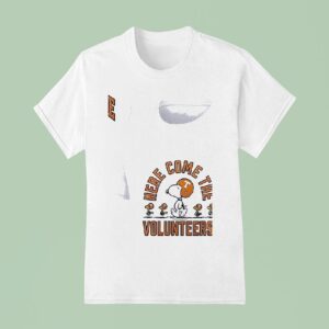 Tennessee Volunrs X Peanuts Here Come The Volunrs T Shirt