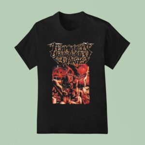 Terminally Your Aborted Ghost Slowly Peeling The Flesh From The Inside Of A Folded Hand T Shirt