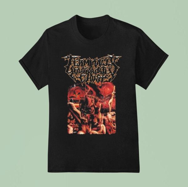 Terminally Your Aborted Ghost Slowly Peeling The Flesh From The Inside Of A Folded Hand T Shirt