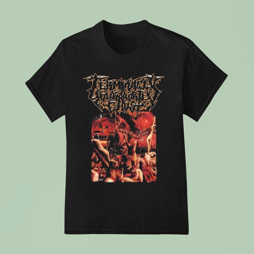 Terminally Your Aborted Ghost Slowly Peeling The Flesh From The Inside Of A Folded Hand T Shirt