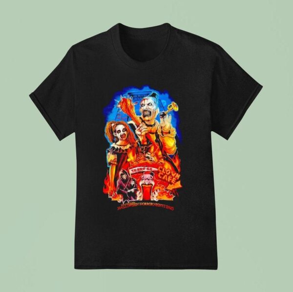 Terrifier Clown Cafe Universal Studios Halloween Horror Nights T Shirt