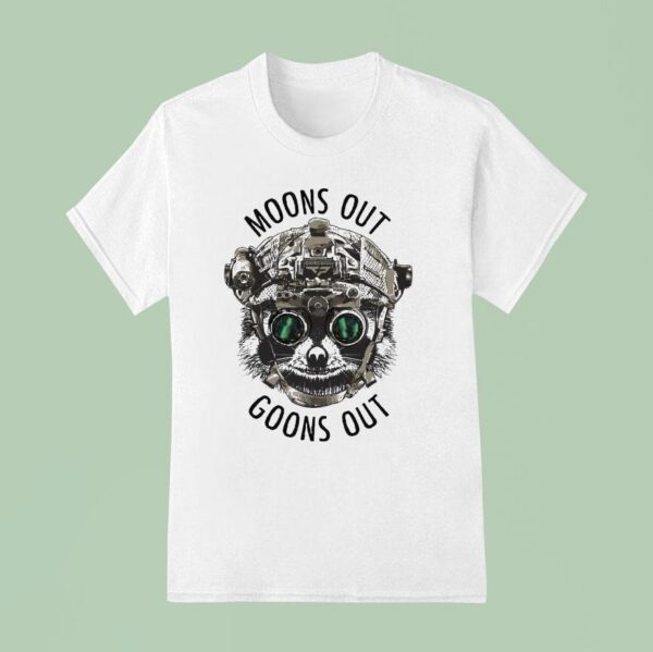 Texas Plinking Moons Out Goons Out Racoon T Shirt
