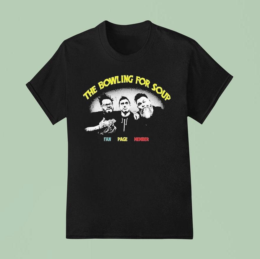 The Bowling For Soup Three Stooges Fan Page Member T Shirt