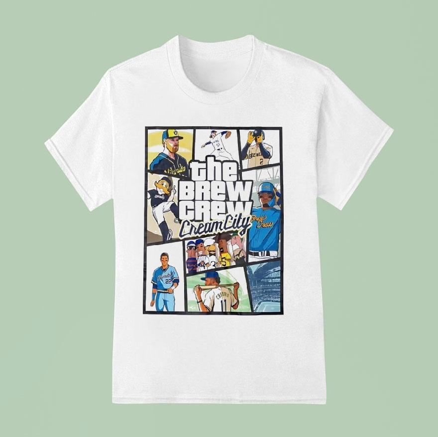 The Brew Crew Cream City Milwaukee Brewers T Shirt