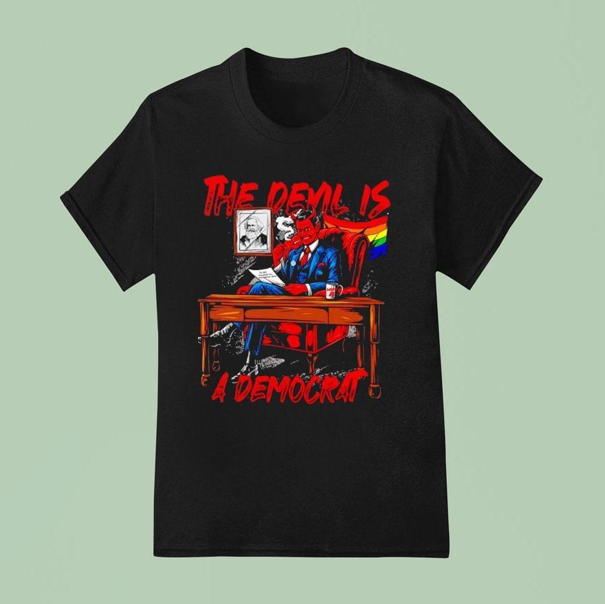 The Devil Is A Democrat Read Book Halloween T Shirt
