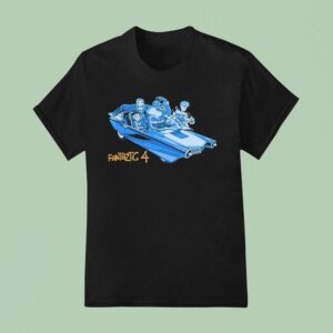 The Fantastic Four In The Fantasticar Style Of Gorillaz T Shirt