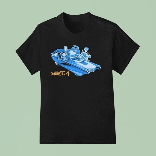 The Fantastic Four In The Fantasticar Style Of Gorillaz T Shirt