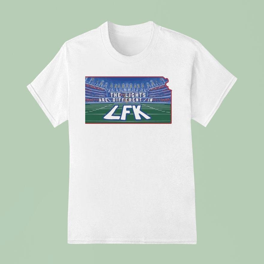 The Lights Are Different In Lfk Kansas Jayhawks T Shirt