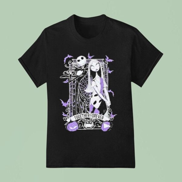 The Nightmare Before Jack Skellington And Sally Together Forever Halloween T Shirt