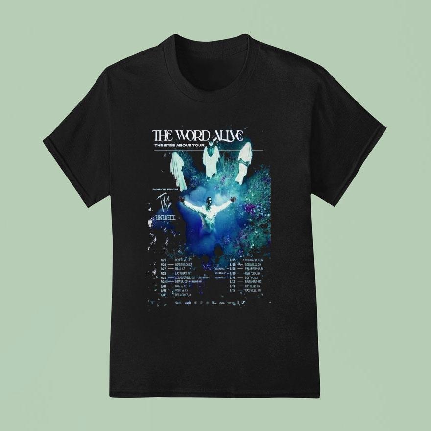 The Word Alive The Eyes Above Fall Tour Dates T Shirt